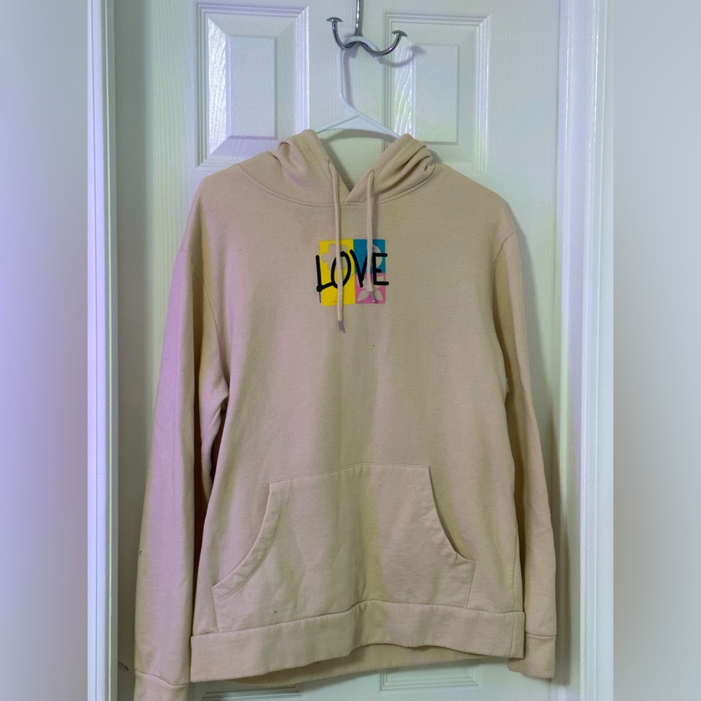 Colorful Beige Hoodie.